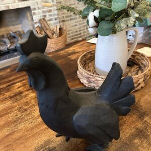 Black Rooster Figurine